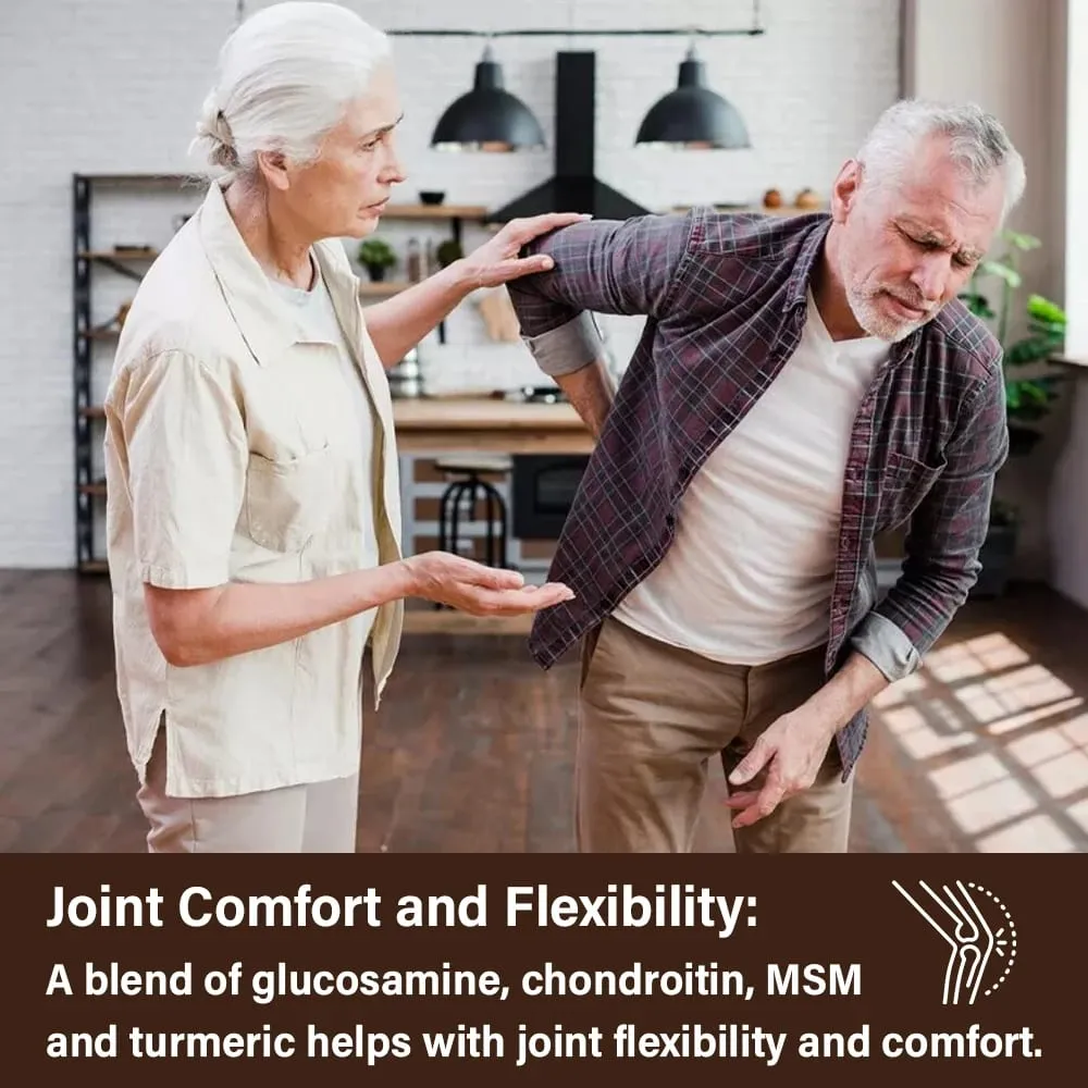 Glucosamine Chondroitin MSM – Joint Support Supplement for Women and Men with Glucosamine Sulfate for Cartilage and Flexibility — image 4