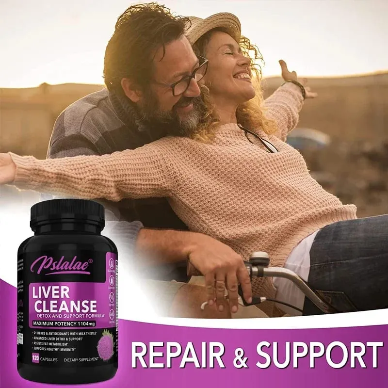 Liver Cleanse Detoxification Support Supplement - Complete Health Capsules with Artichoke Berberine Turmeric Herbs — image 6