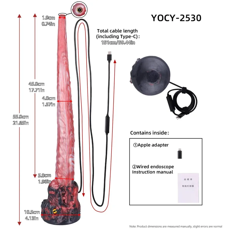 Silicone Long Anal Plug with Smart Endoscope Function G Spot Deep Stimulate Sex Toys Camera LED Light Body Exploration — image 11