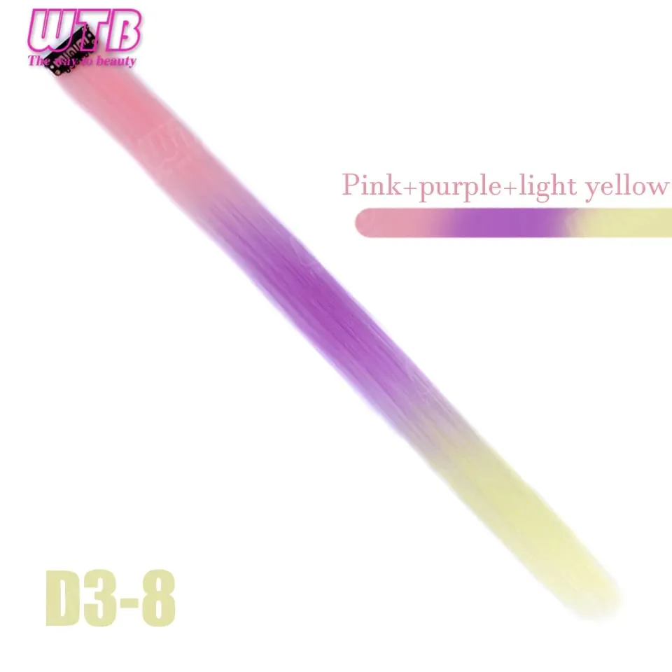 WTB Colored Synthetic Hair Extensions BB Clip Style Gradient Color Hair Extensions Suitable for Women's Daily Wear and Holidays — image 18