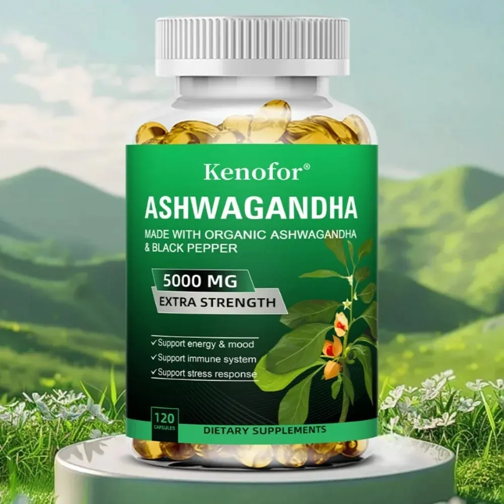 Organic Ashwagandha Extract Capsule Ashwagandha Supplement Help Stress Focus Brain Energy Support Sleep Health — image 1