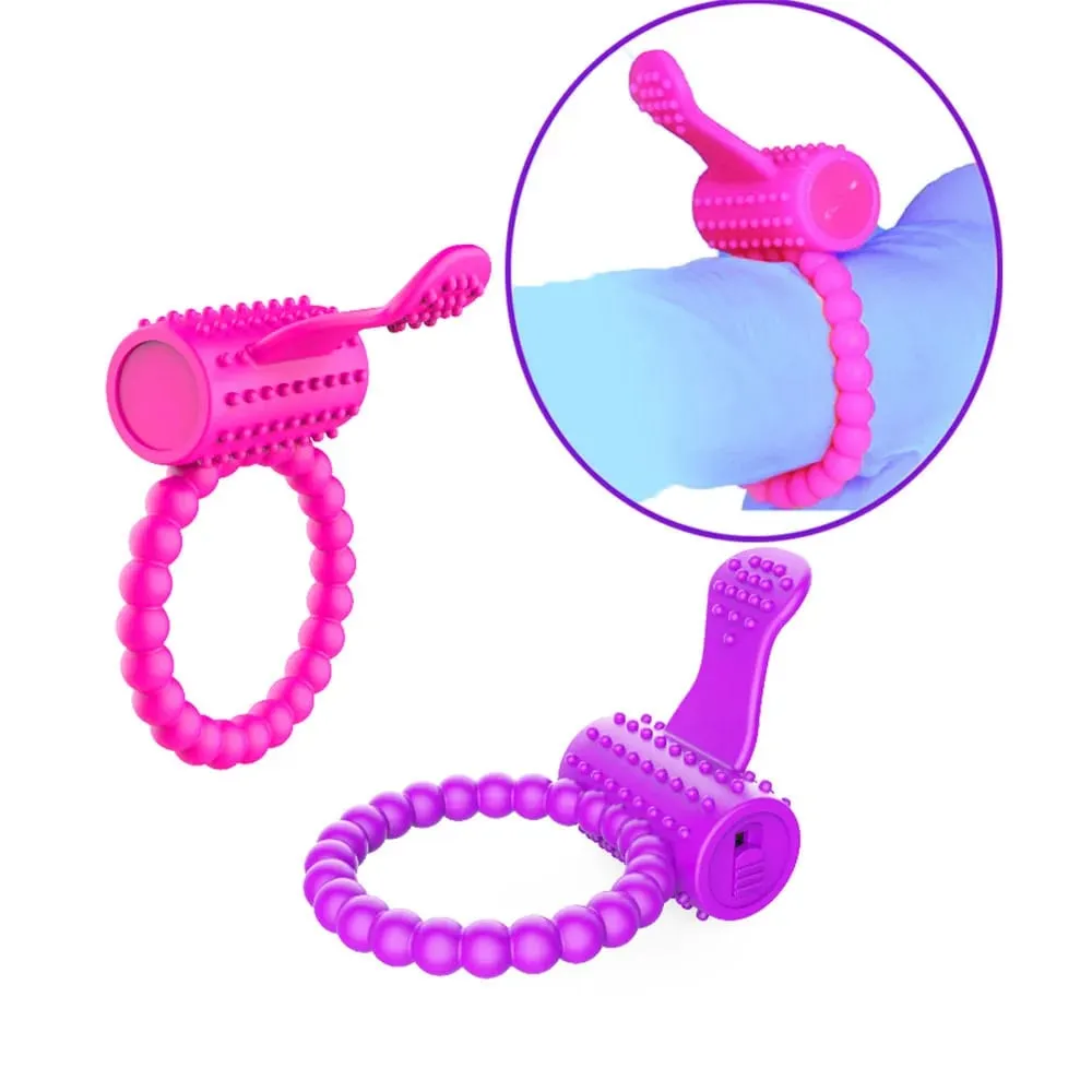 Super-stretchy Vibrating Cock Ring Rabbit Ears Stimulator Delay Erection Penis Ring Mutual Couple Sex Toy Waterproof Silicone — image 1