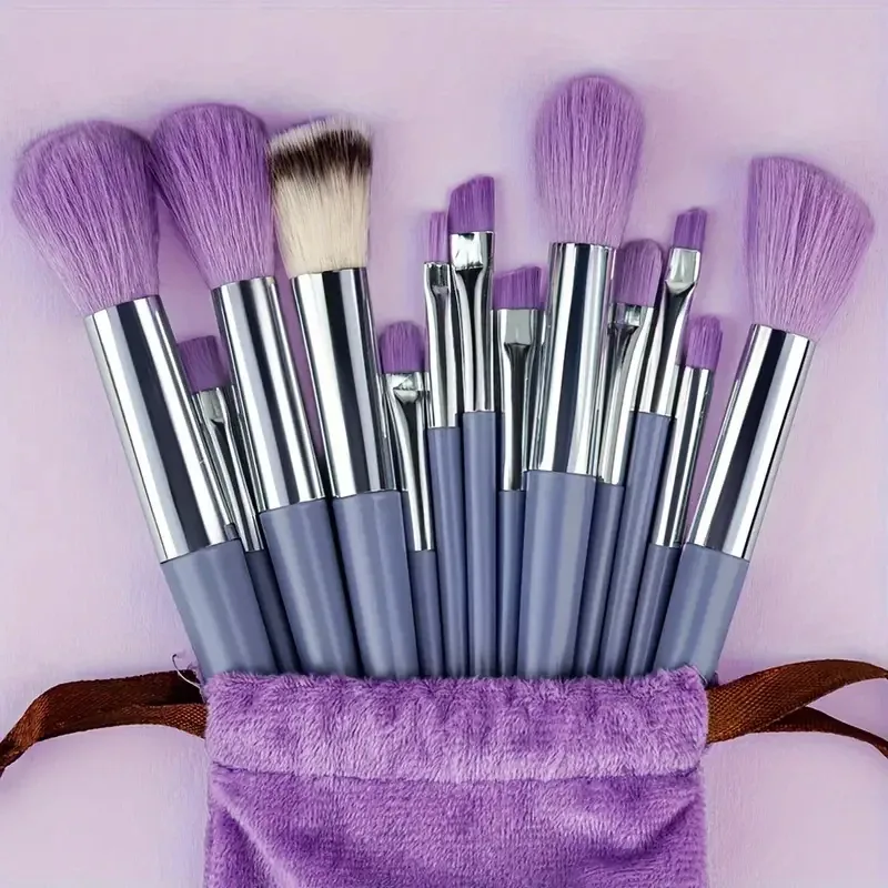 13Pcs Makeup Brushes Tool Set Cosmetic Powder Eye Shadow Foundation Blush Blending Beauty Make Up Brush For Makeup Starters Gift — image 11