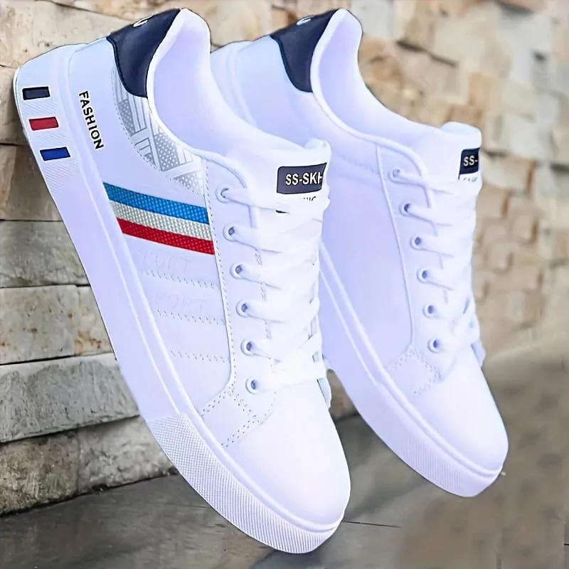 A Pair of White Sneakers Perfect for Skateboarding Casual Sports and Everyday Wear. Lightweight with A Soft Sole Suitable fo — image 3