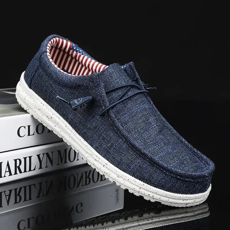 Men's Mesh Loafers Autumn Mens Vulcanized Shoes Breathable Lightweight Hiking Outdoor Sports Shoes Zapato Abierto Scarpa Aperta — image 2