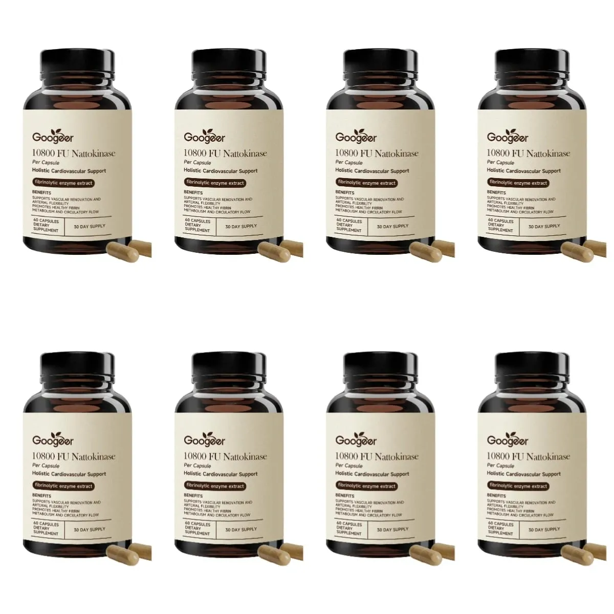 Nattokinase 10800 FU Capsules with CoQ10 Garlic Extract Daily Wellness Supplement 60 Count 30 Day Supply for Adults Men Women — image 11