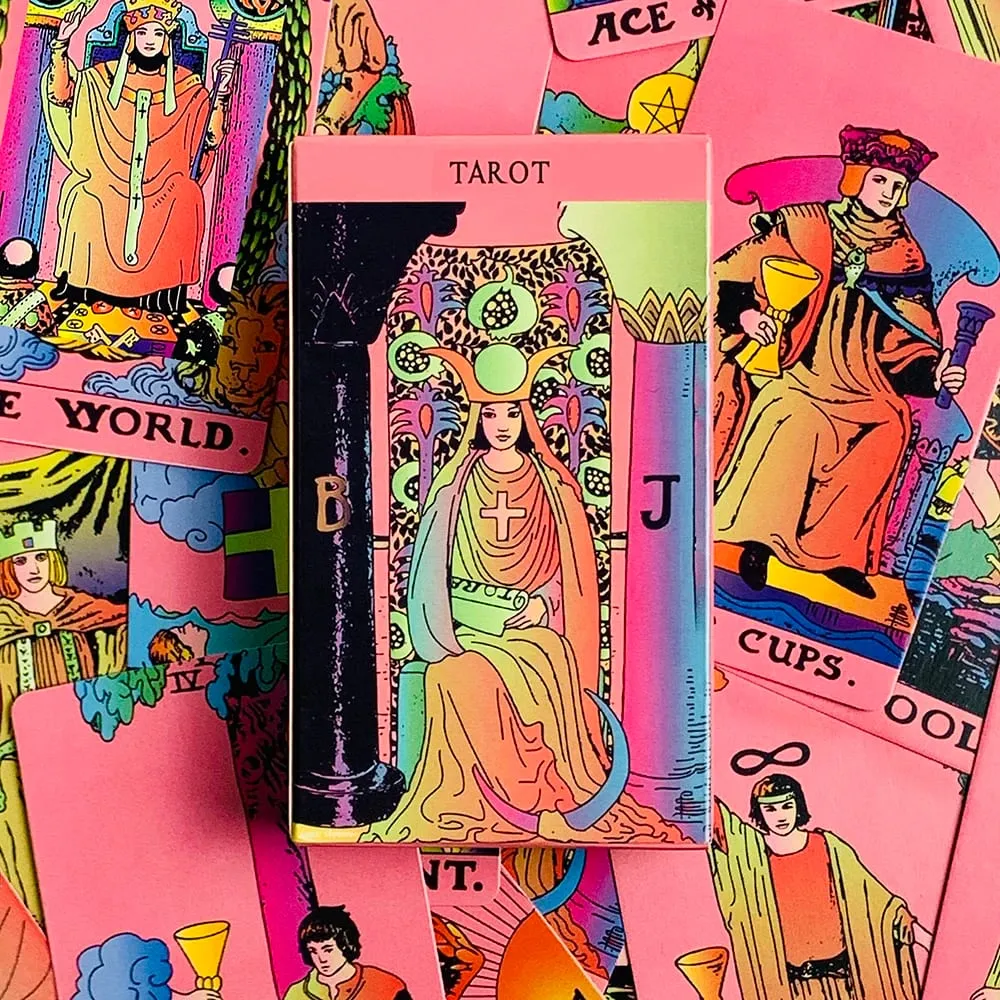 Pink Tarot Decks 78pcs Tarot Card Prediction Divination Tarot Deck English Version Oracles Deck Board Game Family Gathering Game — image 3