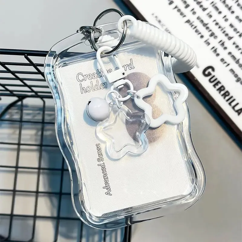 Cute Photocard Keychain Case - Clear PVC Card Holder with Key Ring for Backpack Protective Display Sleeve for Idol Photo Gift for Fans Collectors — image 2