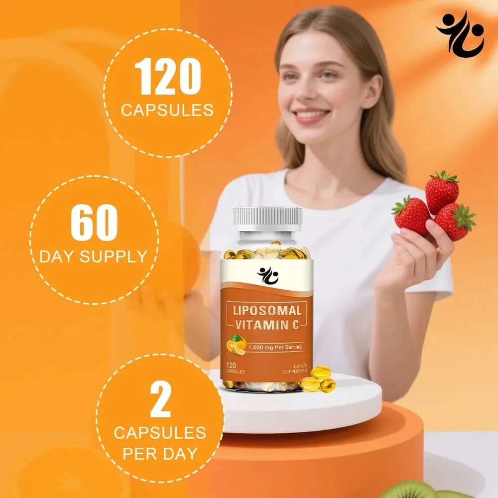 Liposomal Vitamin C 1000mg Capsules-Support Immune Defense Collagen Production Skin Radiance Cognitive & Circulatory Wellness — image 5