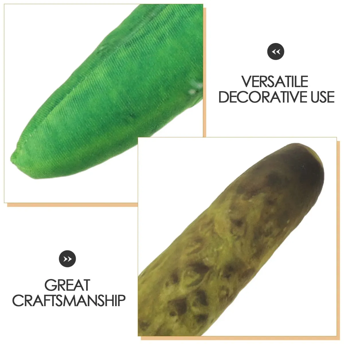 2Pcs Pickle Cucumber Soft Pillow Cartoon Food Cushion Creative Decor Lumbar Back Support Cushions Funny Stuffed Yellow Gourd