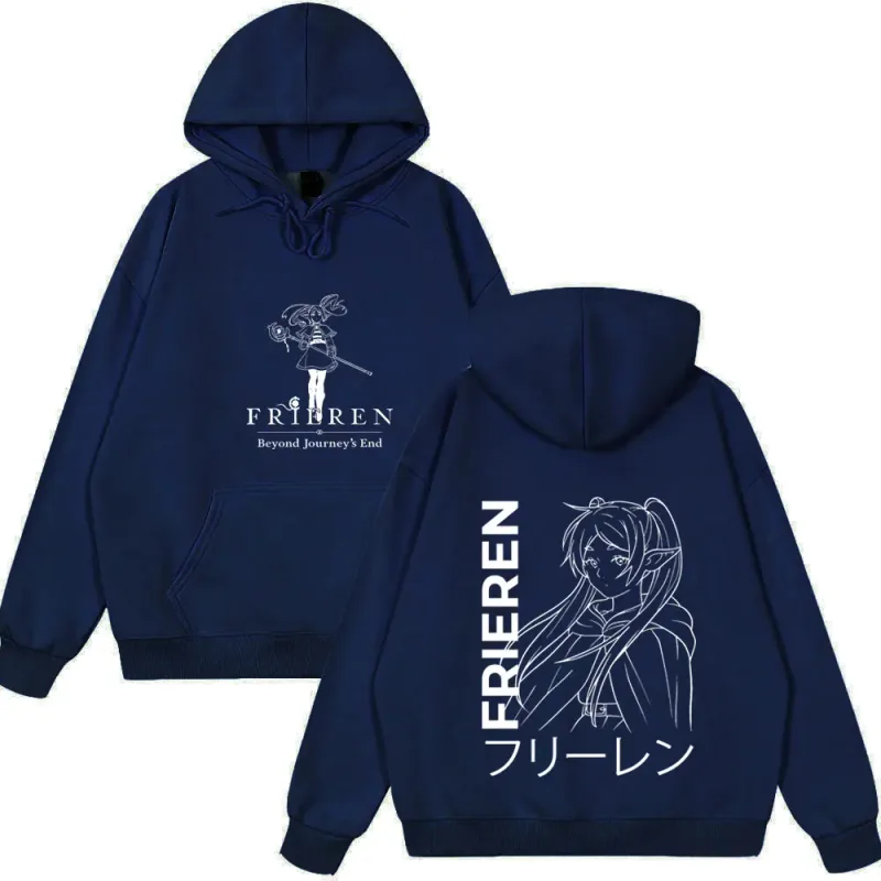 Anime Frieren: Beyond Journey's End Hoodies Men's Women Clothing Fashion Harajuku Tops Couple Style Wears Winter Fleeece Clothes — image 5