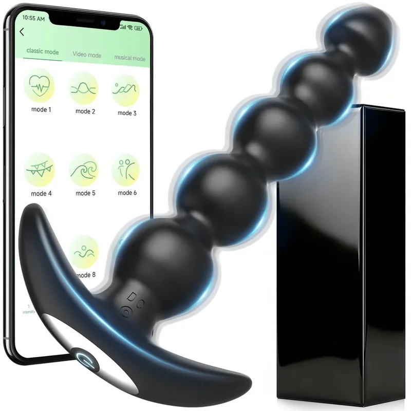 Wireless Remote Anal Plug 10 Vibration Mode Vibrator Prostate Massager APP Control Butt Plug Adult Sex Toys for Women Male Gay