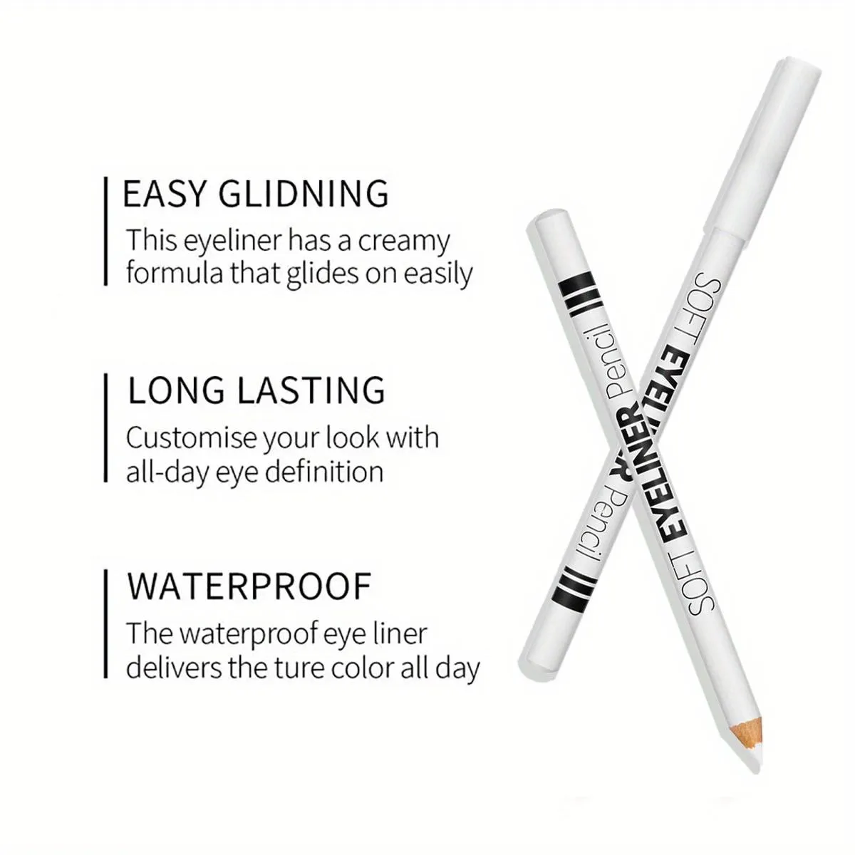 ปากกาอายแชโดว์อายไลเนอร์ Matte White Wood กันน้ำและรอยเปื้อน ใช้งานง่ายสำหรับผู้เริ่มต้น เหมาะสำหรับทุกสภาพผิว — image 3