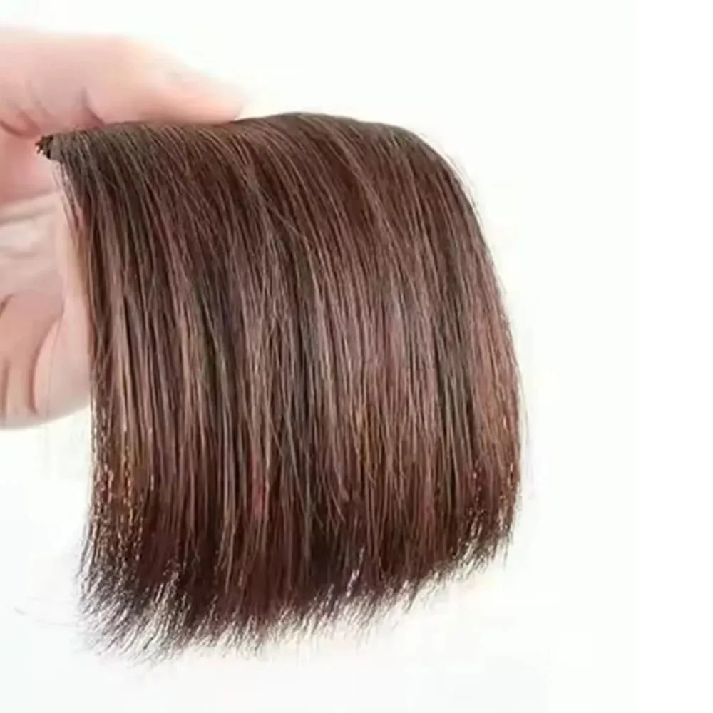 Women's Synthetic Invisible Seamless Clip On Hair Extensions With Top Side Cover For Women's Hair Patches