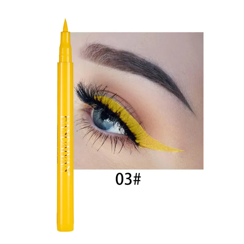 12 Colors Black Purple Liquid Eyeliner Pen Waterproof Big Eyes Makeup Smooth Quick-drying Matte Eye Liner Women Cosmetics Beauty