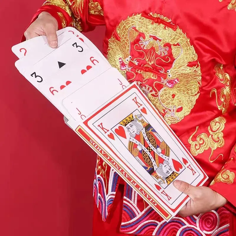 Giant Playing Cards Jumbo Size Oversized Carnival Birthday Wedding Party Favors Fun Challenges Company Team Building Games Props — image 4