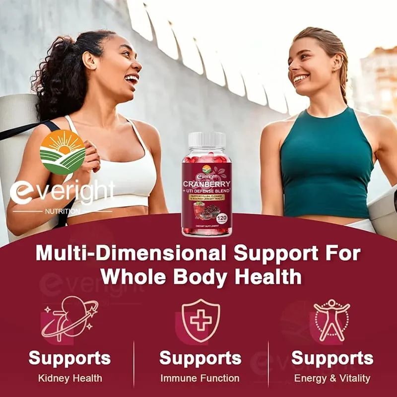 Cranberry Capsules for Women - UTI Defense Blend with Vitamin C E - Urinary Tract & Bladder Kidney Vaginal pH Health Support — image 5