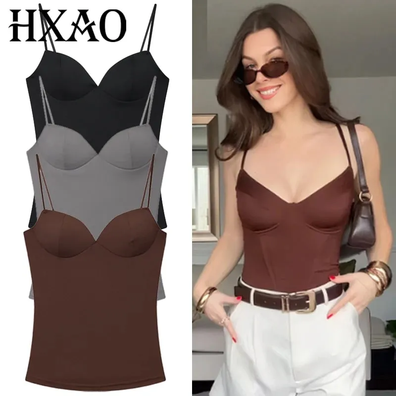 Burgundy Slip Top Women Summer Sexy Corset Tanks & Camis Fashion Sleeveless Backless Bra Top Chic Elegant Bustier Camisole — image 1