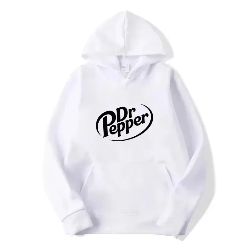 Autumn Warm Dr Pepper Letter Printed Hoodies Street Men Fashion Fleece Sweatshirts Casual Unisex Pullover Tops Fashion Tre — image 5