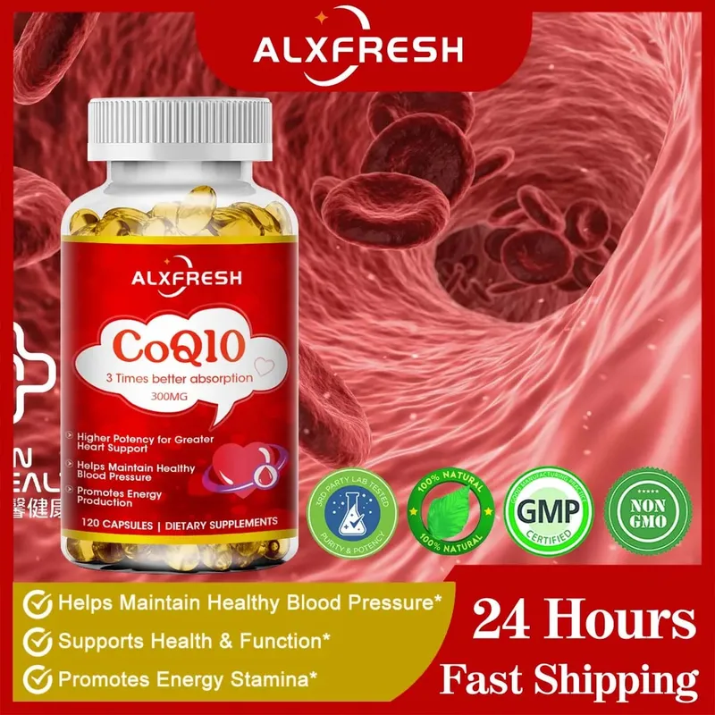 Alxfresh CoQ10 300 mg - 3x absorptie | 120/60 portie | Co-enzym Q-10 | Niet-GMO glutenvrij veganistisch | Dieetvitaminessupplement — image 1