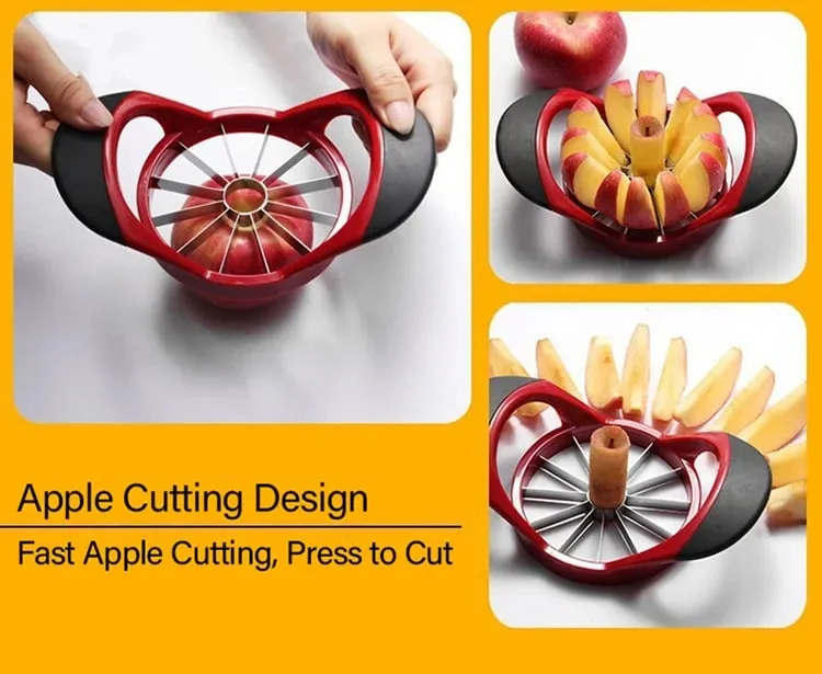 Stainless Steel Apple Slicer & Corer Super Sharp Apple Cutter Peeler Apple Sharpener Tool Multifunctional Fruit Cutter SGGJ007 — image 8