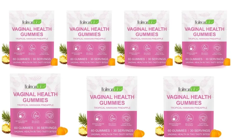 HolmanLabs Vaginal Health Gummies with Vitamin C and Probiotics Supports Vaginal Flora Helps Balance PH Levels 60 Gummies — image 13