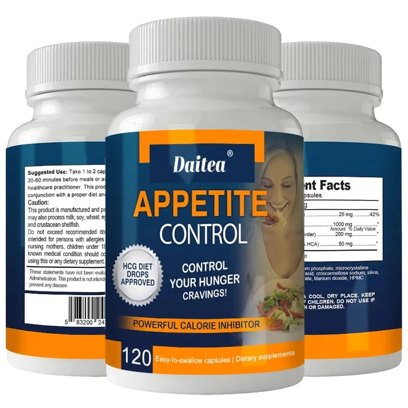 Daitea étvágycsökkentő kapszula – szerves C-vitamin anyagcsere súlykontroll Erőteljes kalóriacsökkentő — image 1