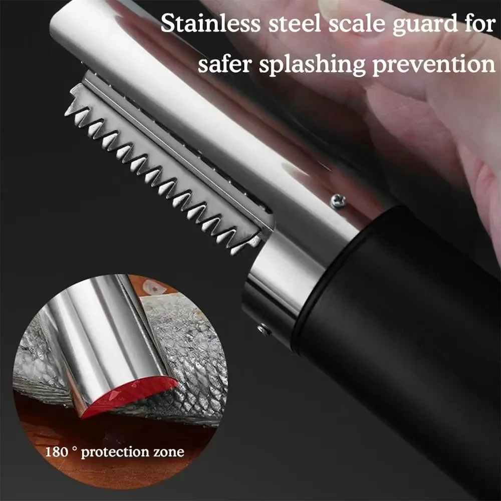 Détartreur de poisson sans fil, outils pour fruits de mer, grattoir à poisson, nettoyeur de poisson, nettoyeur de poisson électrique Portable sans fil — image 7