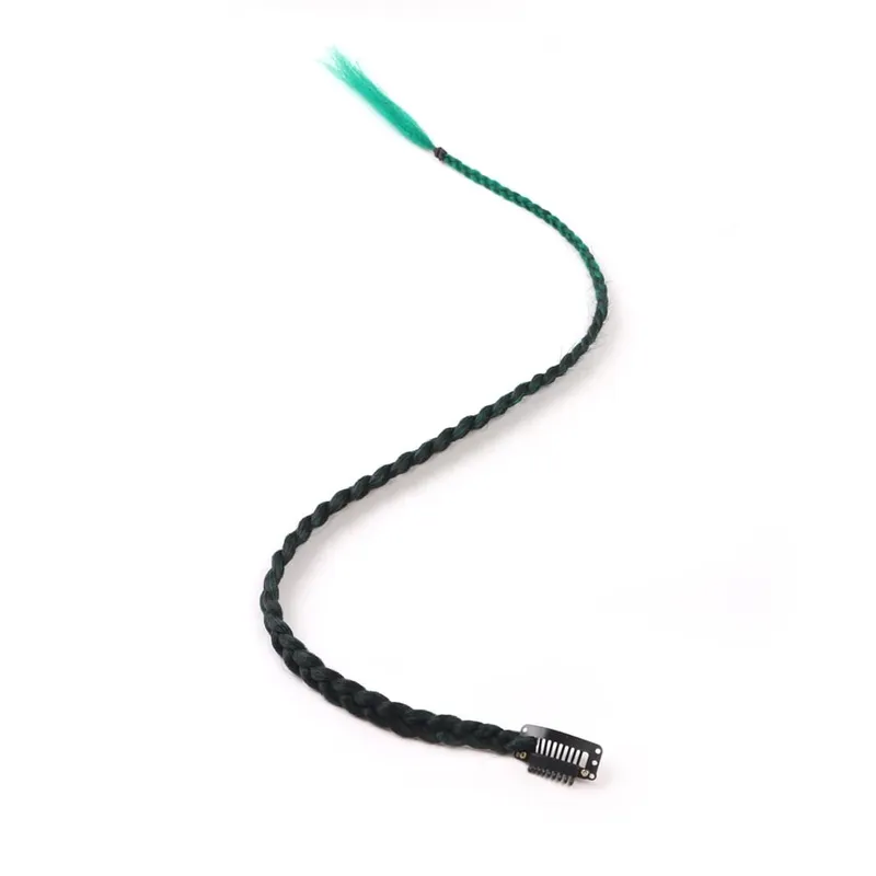 Estensioni clip-in sintetiche da 5 pezzi / lotto per le donne Coda di cavallo Arcobaleno Estensione dei capelli treccia 22 '' Ombre Parrucchino Treccia con clip — image 15