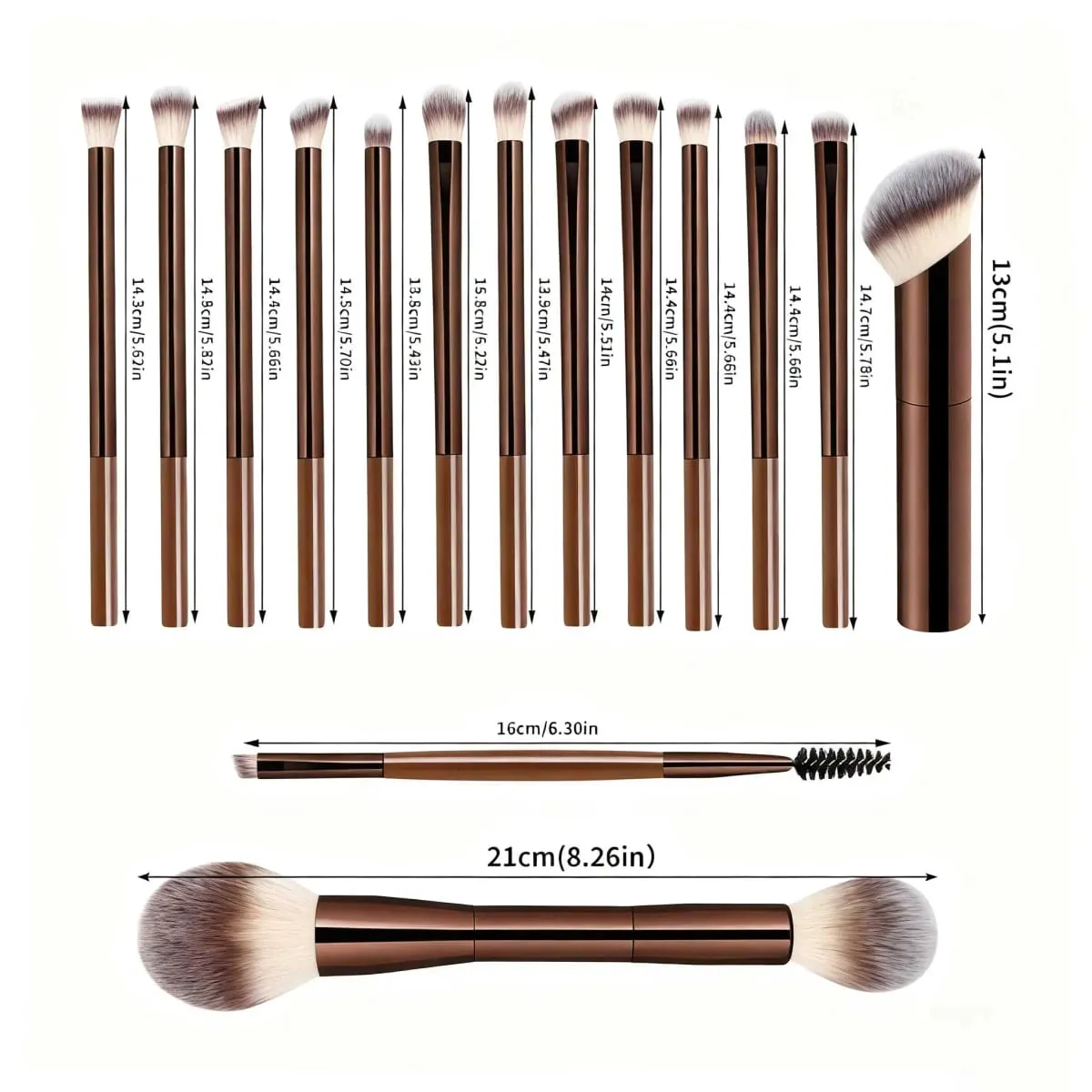 15pcs Professional Eyeshadow Makeup Brushes Blending Eyeliner Eyebrow Concealer Foundation Brush Makeup Accessories Gift — image 2