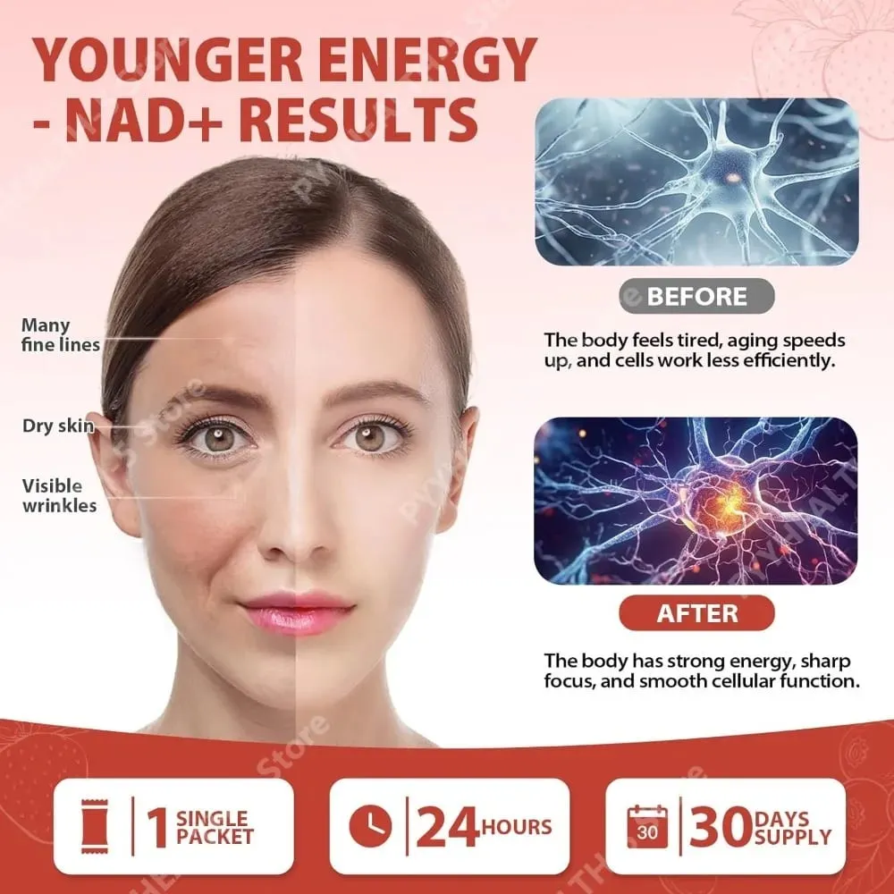 NAD+ Liquid Supplement 1000mg High-Potency with Resveratrol PQQ Support Cellular Energy Focus 30 PCS — image 4
