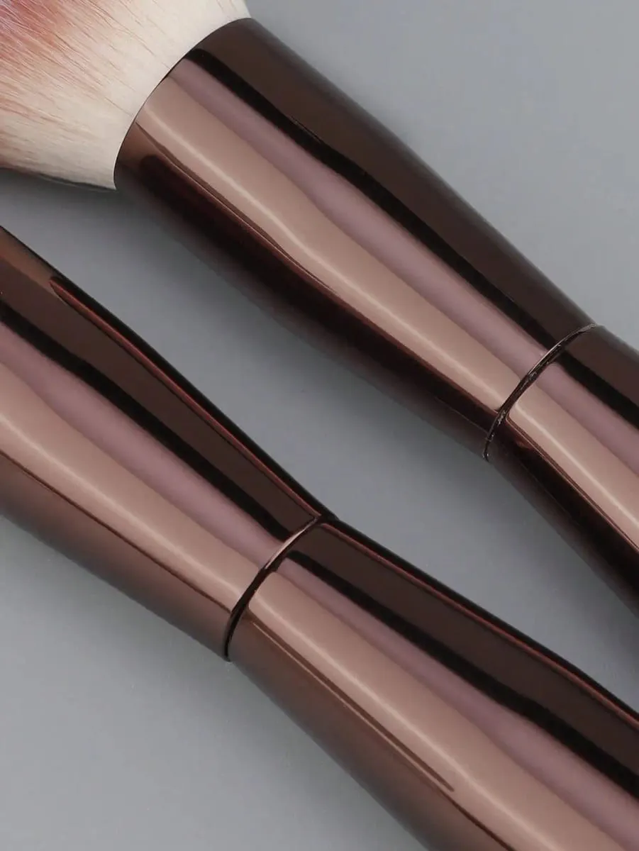 1/2 Face Makeup Brush Set Dual-Ended Makeup Brushes For Foundation Contour Powder Blush Highlighter And Concealer — image 4
