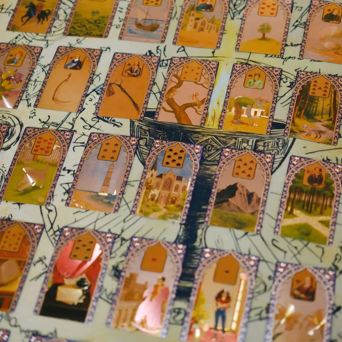 Kartu Oracle Rana George Lenormand 40 Buah Kartu PET Tahan Air 12*7Cm untuk Ramalan & Peramal — image 4
