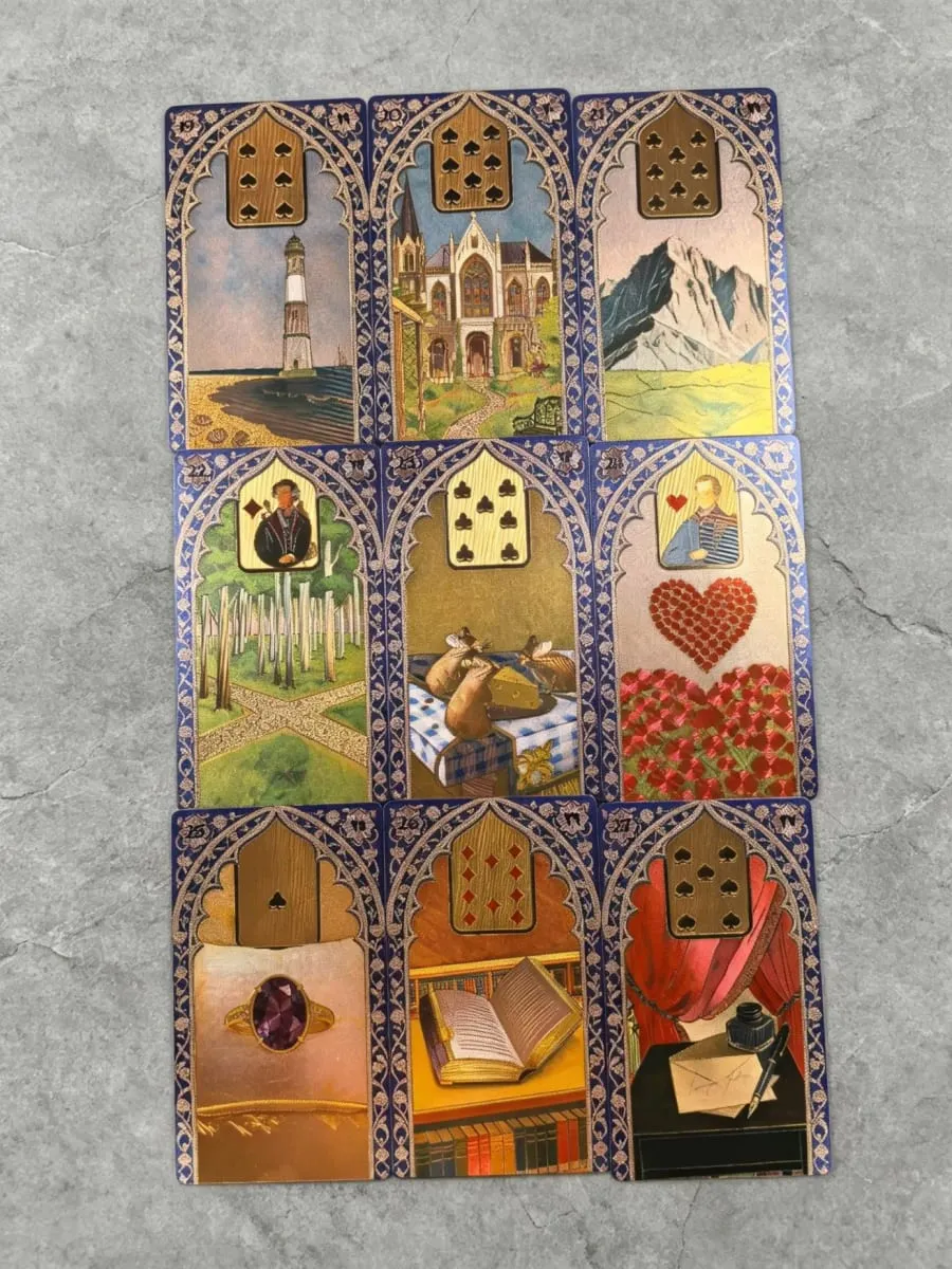 Kartu Oracle Rana George Lenormand 40 Buah Kartu PET Tahan Air 12*7Cm untuk Ramalan & Peramal — image 5