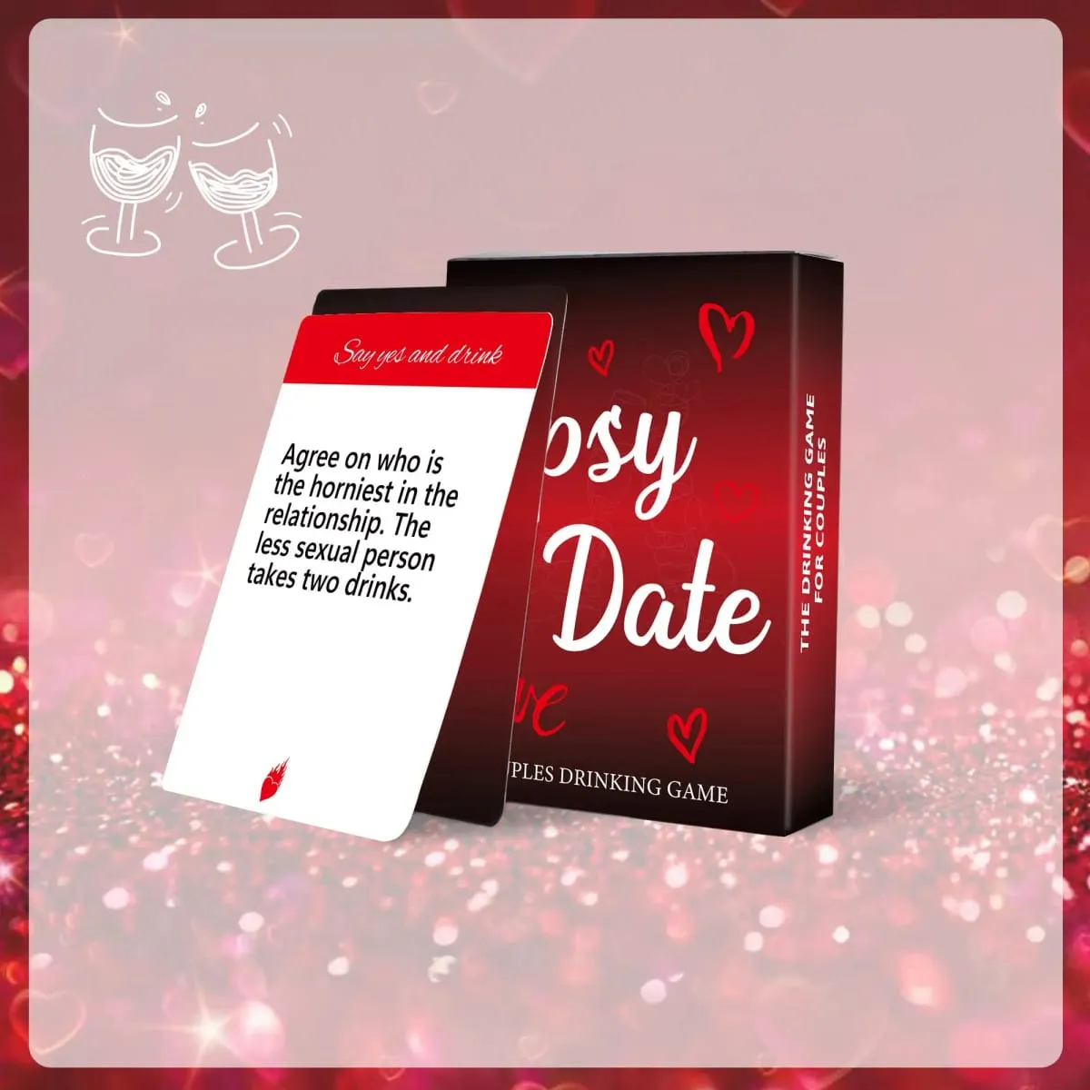 50 pcs Tipsy Date Drinking Card Game for Couple Dates Friends Gatherings Valentine's Day gift — image 2