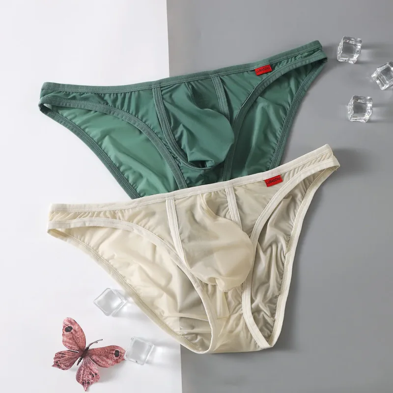 Ultra Thin Men's Underwear Large Pockets Triangular Underpants Transparent Lightweight Briefs — image 15