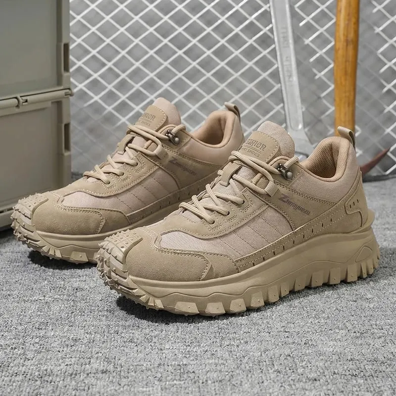Outdoor Casual Sneakers for Men Thick Bottom Durable Comfortable Lining for Hiking Camping Daily Outing — image 5