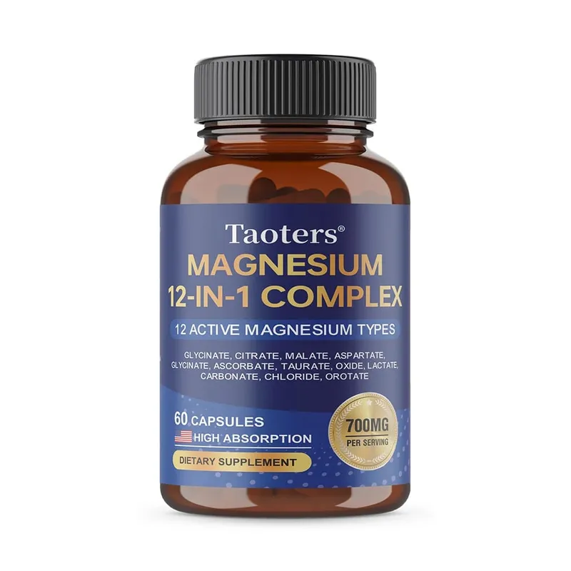 Integratore complesso 12-in-1 di magnesio – Miscela di glicinato citrato malato e taurato ad alto assorbimento da 700 mg per il sonno dei nervi muscolari — image 10