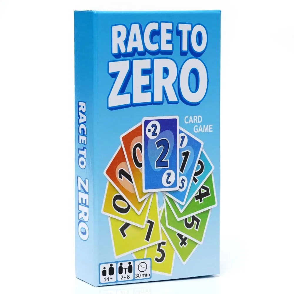 Race to Zero Card Game Fast Paced Strategy Card Game for Family Friends and Party Play Fun Competitive Number Travel Entertainme