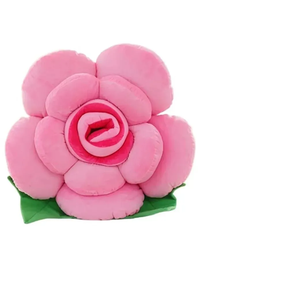 New Large Rose Shaped Pillow Simulated Plush Sofa Flower Cushion Colorful Car Interior Cushion Home Decor — image 12