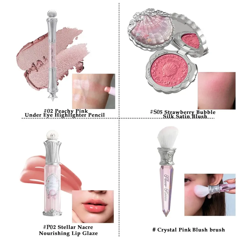 Flower Knows Dual-Ended Highlighter Stick & Blush Set LongLasting Lip Glaze Σετ 4 τεμαχίων — image 9