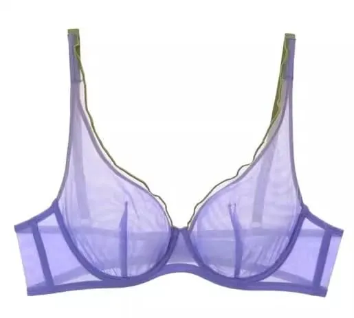 Sophisticated French Minimiser Bra Underwire Support Triangle Cups Non Padded Mesh Lingerie Set For Large Bust MOYISU Panty Set — image 20