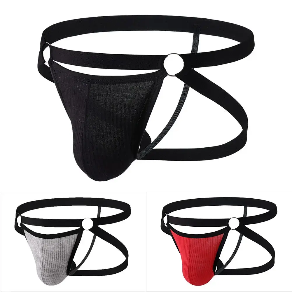 Mens Jockstrap Underwear Low Waist Breathable Athletic Supporter Jock Straps Underpants Gay Male Hollow Back Lingerie — image 6