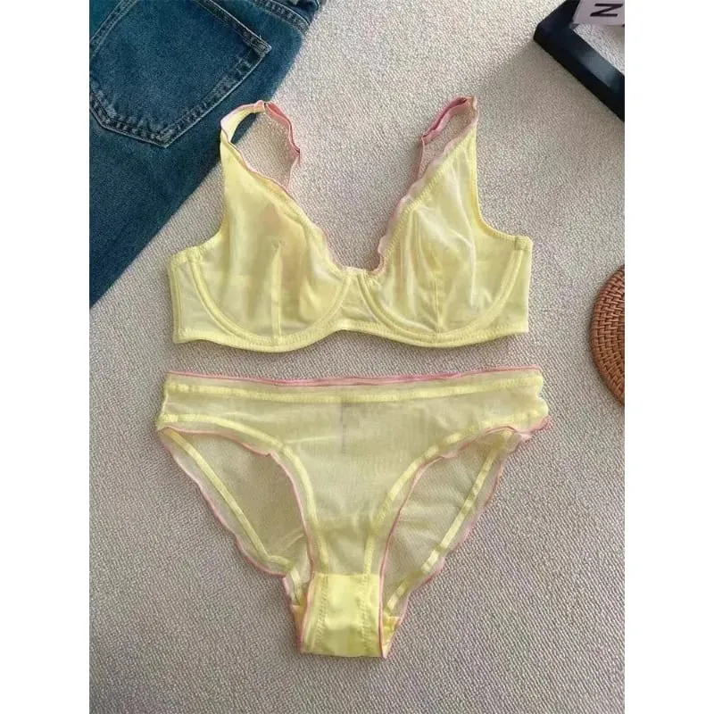 New Arrival Ladies Full Cup Bra Set Ultra Thin Minimizer Sexy Support Anti-Sagging Side Slim ABCD Everyday Comfort Lingerie Set — image 2