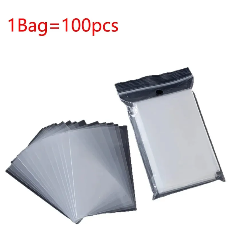 100/300Pcs Soft Transparent Card Sleeves Premium Clear Plastic Sleeves Playing Games Collectible Card Protector Cards Sleeves