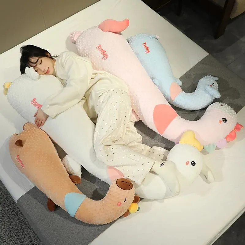 Long Animal Body Pillow Soft Dot Plush Sleeping Pillow Cute Cartoon Doll Side Sleeper Leg Pillow Bed Cushion Home Decor Gift — image 2