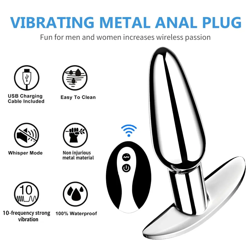 Anal Plug With Push 10 Vibration Modes Anal Toy For Men Prostate Massager Sex Toys With Remote Control Vibrator Anal Toys for 18 — image 2