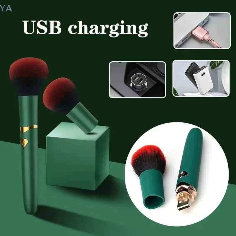 [MP]2 In 1 Electric Foundation Brush Vibration Makeup Brush Multi-Function Soft Fluffy Portable Rechargeable Detail Makeup Tools