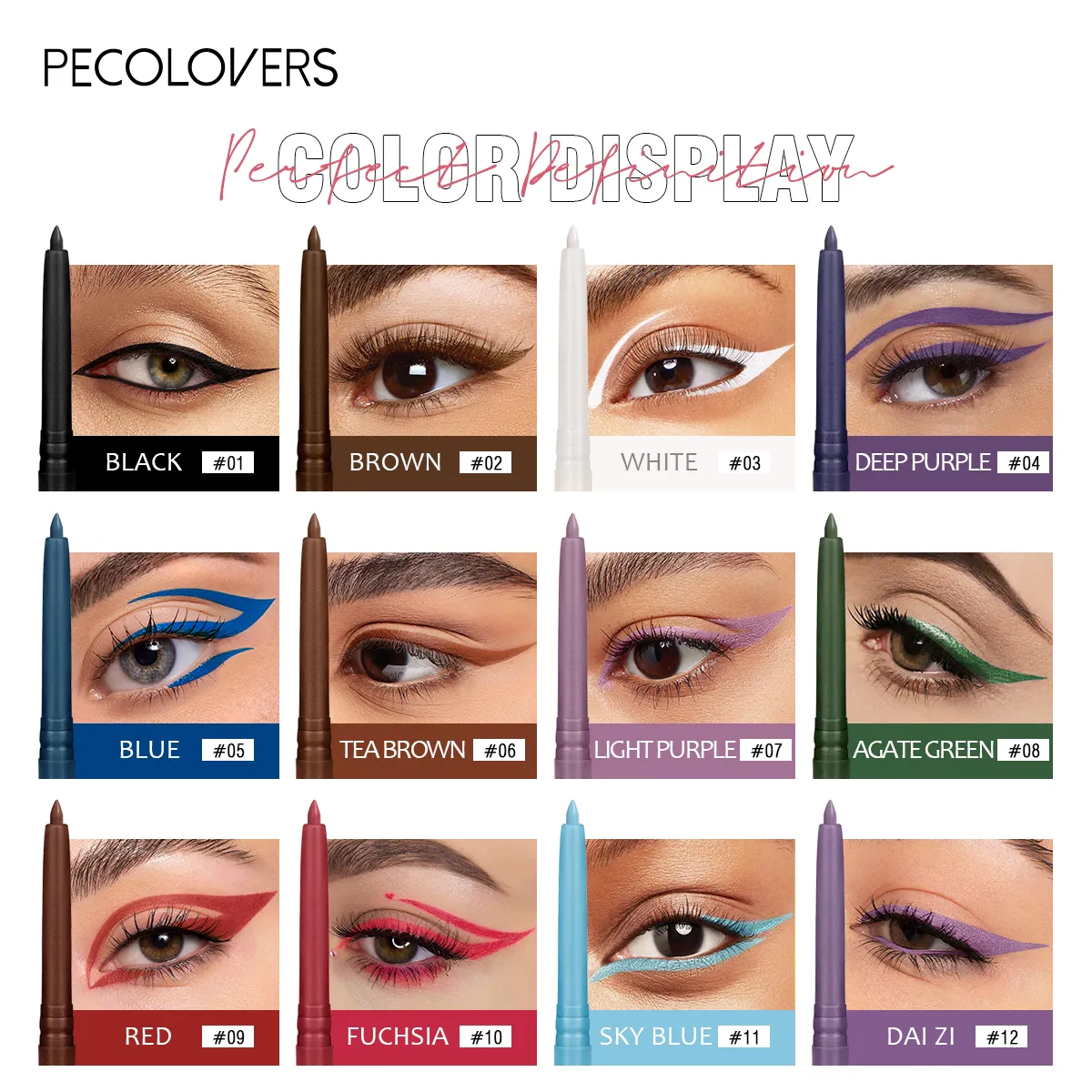 1 Pcs Multi-colors Matte Eyeliner Pencil High Color Rendening Used As Eyeliner and Eyeshadow Eye-catching Eye Makeup — image 4