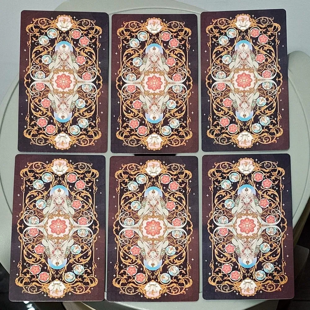 Double-embossed with Gorgeous Anime-Style Illustrations 78 Pcs Art Nouveau Tarot Cards 12*7cm Anima Tarot Deck in Rigid Box — image 4